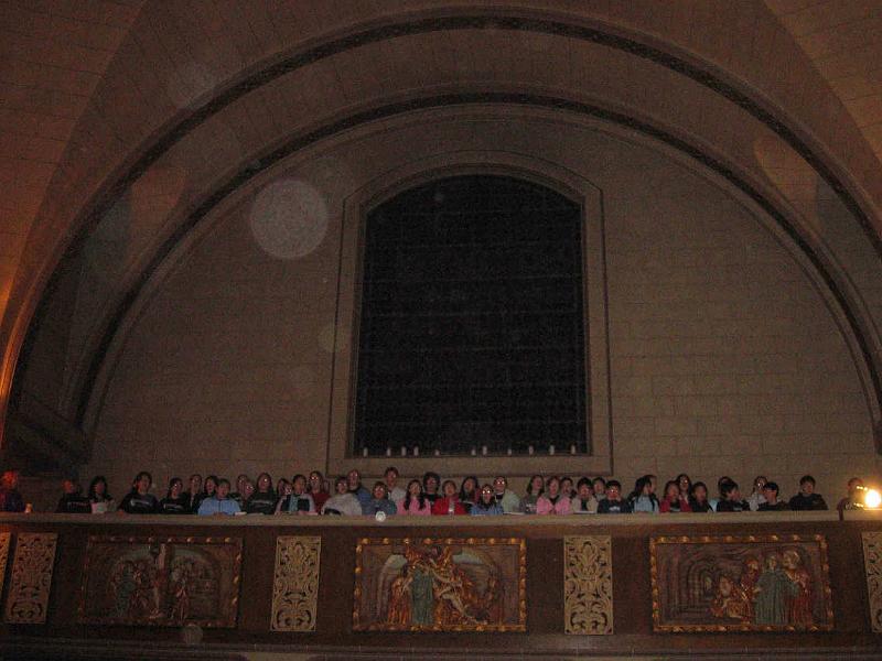 F0161_0043.jpg - Cantabella girls 
Cantabella Children's Chorus sat in this loft to the side of the sanctuary.