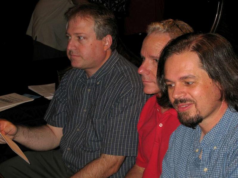 F0058.0021.jpg - The three tenors... 
Rob, Karl, and Mark Tuning. Mark is a member of the SFCC.
